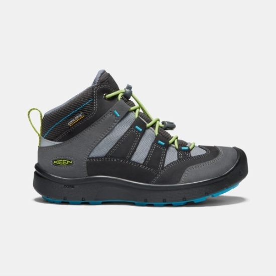 Kids' Keen Hikeport Waterproof Mid Hiking Boots Black Green | AHC-652843