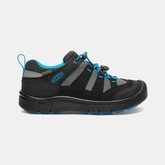 Kids' Keen Hikeport Waterproof Sneakers Black Blue | TED-178302