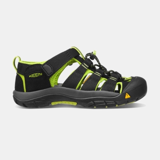 Kids' Keen Newport H2 Sandals Black Light Green | LNX-304721