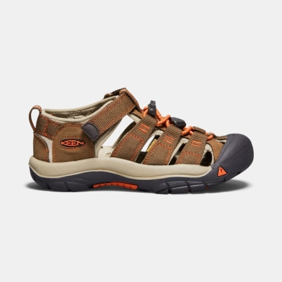 Kids' Keen Newport H2 Sandals Brown Orange | VSO-759310