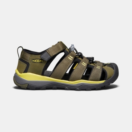 Kids' Keen Newport Neo H2 Hiking Sandals Olive Black | OCH-643057