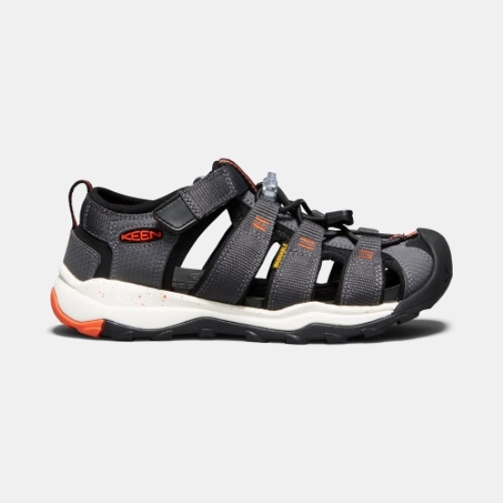 Kids' Keen Newport Neo H2 Hiking Sandals Black Orange | ZQO-976138