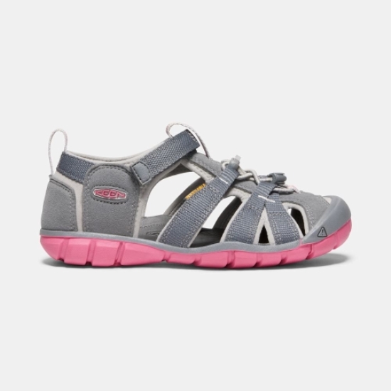 Kids' Keen Seacamp II Cnx Sandals Grey Rose | KUO-851670