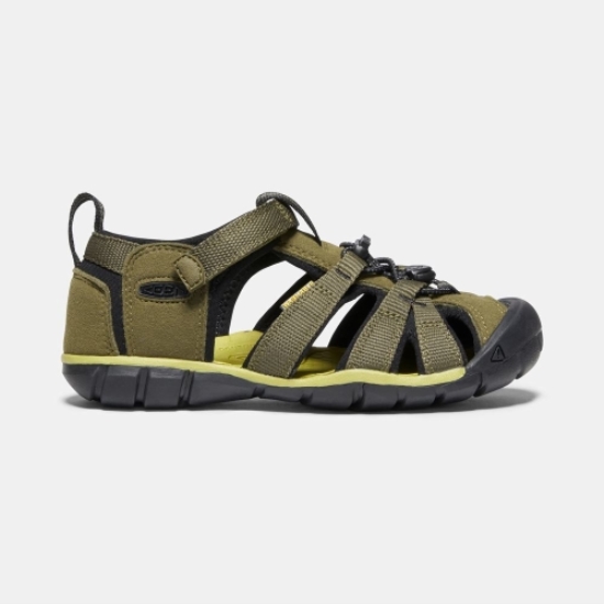 Kids' Keen Seacamp II Cnx Sandals Olive Black | AKC-647981