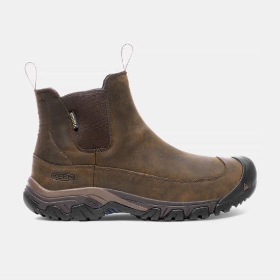 Men's Keen Anchorage III Waterproof Chelsea Boots Brown | OXV-956470