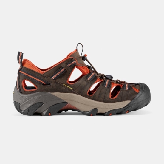 Men's Keen Arroyo II Hiking Sandals Chocolate Orange | YLR-986540