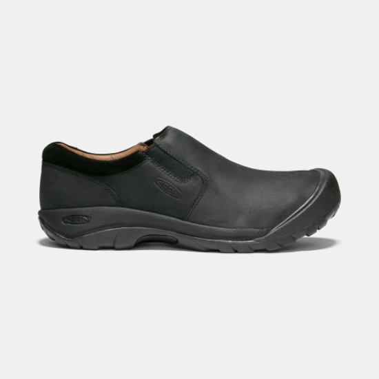 Men's Keen Austin Casual Waterproof Slip On Shoes Black | ZFW-304658