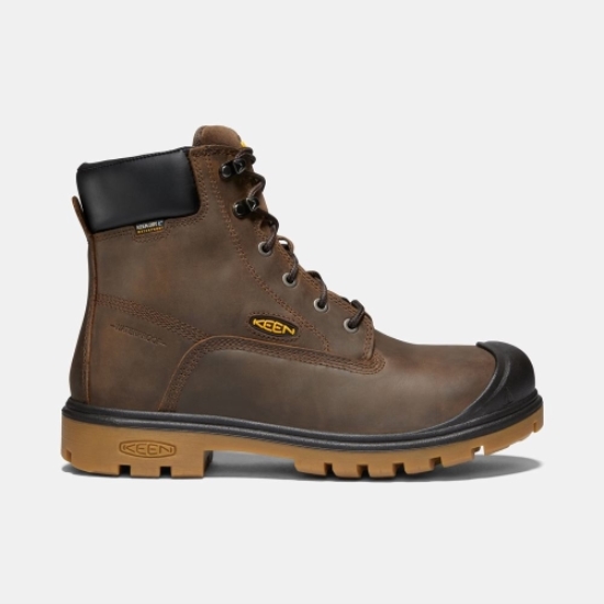 Men's Keen Baltimore 6 Waterproof Soft Toe Work Boots Brown | QJM-037485