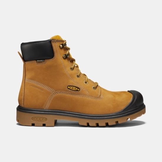 Men's Keen Baltimore 6 Waterproof Steel Toe Work Boots Brown | DYO-781069