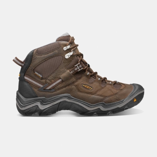 Men's Keen Durand Waterproof Mid Hiking Boots Brown | QKW-012548