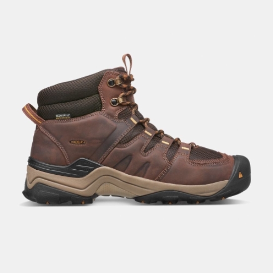 Men's Keen Gypsum II Waterproof Mid Hiking Boots Coffee | UVL-741038