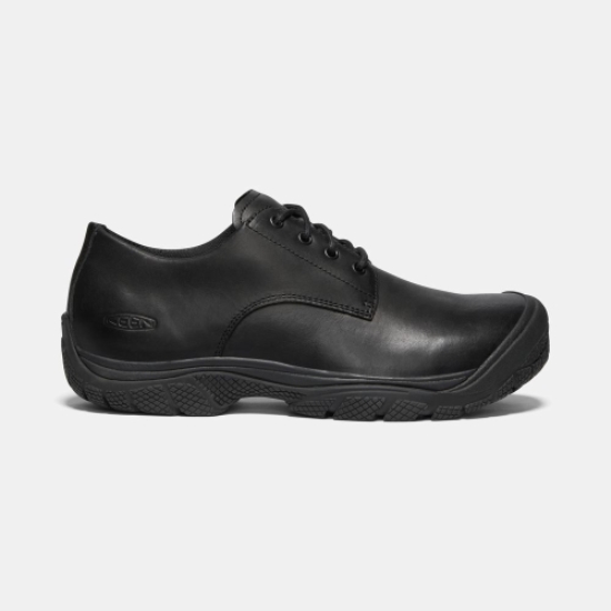 Men's Keen Kanteen Oxford Soft Toe Work Shoes Black | SGQ-236487