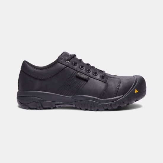 Men's Keen La Conner Esd Aluminum Toe Work Shoes Black | CVX-759016