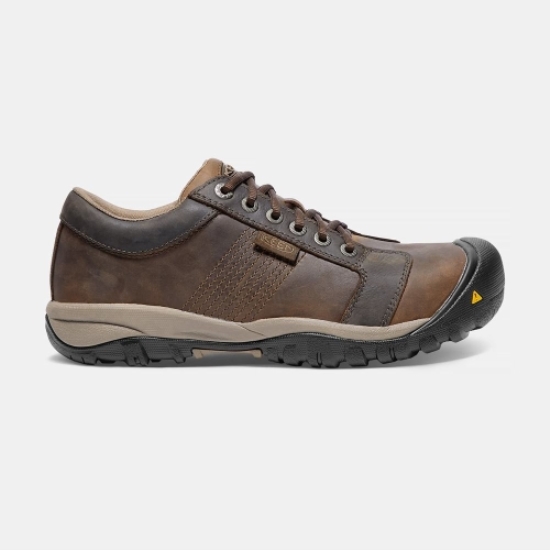 Men's Keen La Conner Esd Aluminum Toe Work Shoes Brown | YTD-451378