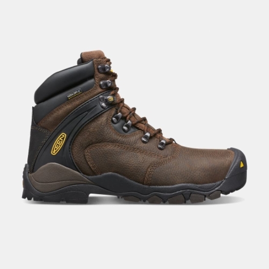 Men's Keen Louisville 6 Steel Toe Work Boots Brown | VFA-973658