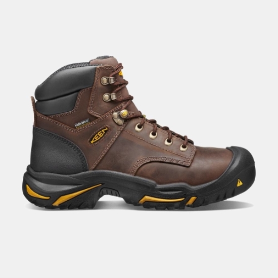 Men's Keen Mt Vernon 6 Steel Toe Work Boots Brown | QSV-265039