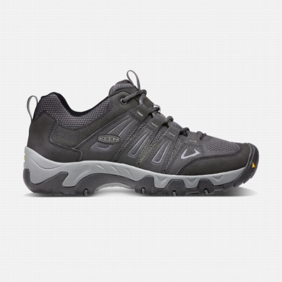 Men's Keen Oakridge Hiking Shoes Grey Black | SLB-129504