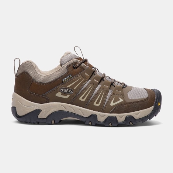 Men's Keen Oakridge Waterproof Hiking Shoes Brown | OUK-127348