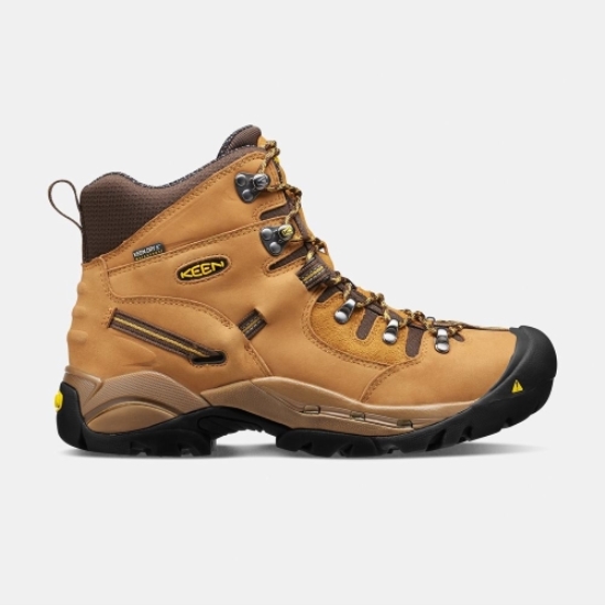 Men's Keen Pittsburgh 6 Steel Toe Work Boots Brown | ILS-152089