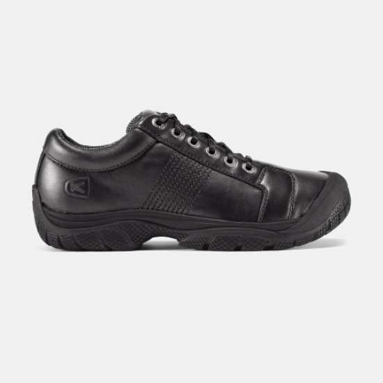 Men's Keen Ptc Oxford Work Shoes Black | TJW-325761