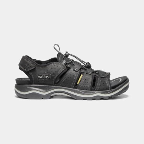 Men's Keen Rialto Open Toe Sandals Black | CZF-350179