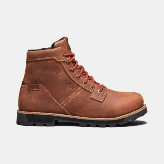 Men's Keen Seattle 6 Waterproof Aluminum Toe Work Boots Brown | WOE-175068