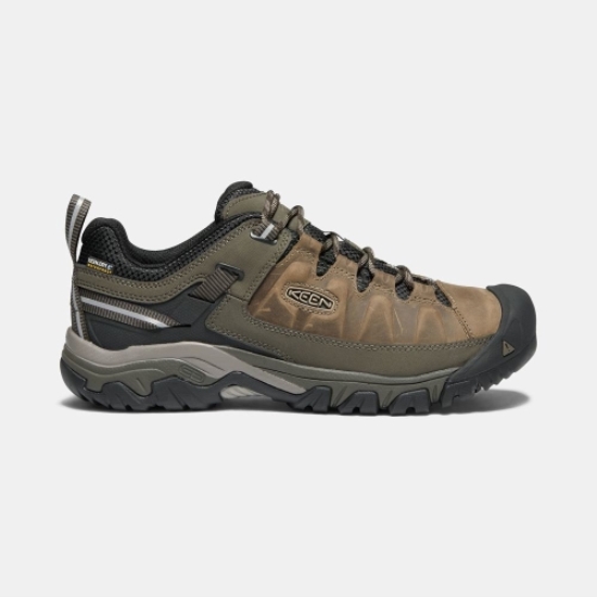 Men's Keen Targhee III Waterproof Hiking Shoes Brown Olive | GHP-146089