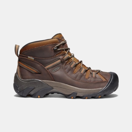 Men's Keen Targhee II Waterproof Mid Hiking Boots Brown | EXK-364570