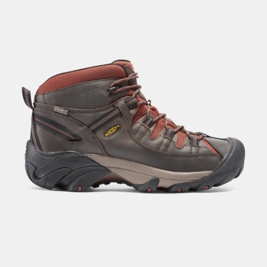 Men's Keen Targhee II Waterproof Mid Hiking Boots Chocolate | NJO-087142