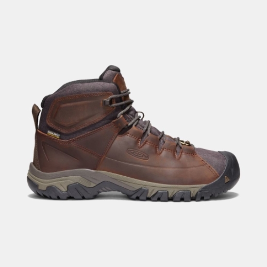 Men's Keen Targhee Lace Waterproof Hiking Boots Brown | OJI-873425