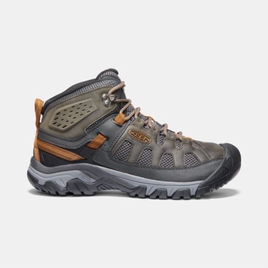 Men's Keen Targhee Vent Mid Hiking Boots Dark Olive | IRG-697045