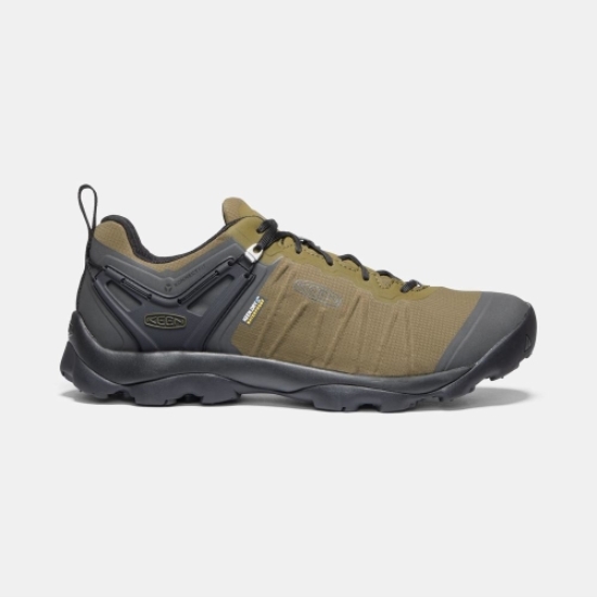 Men's Keen Venture Waterproof Hiking Shoes Olive | NGW-513796