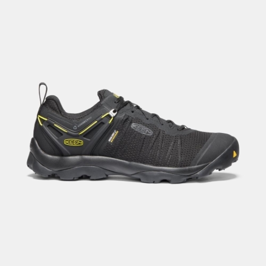 Men's Keen Venture Waterproof Hiking Shoes Black | UIM-964012