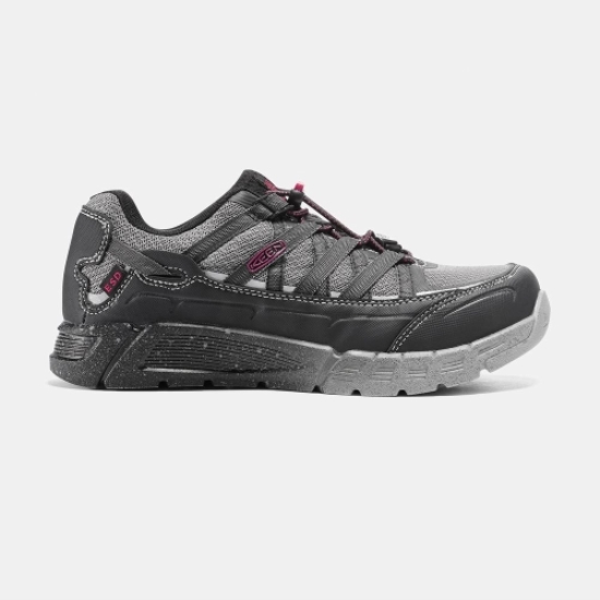 Women's Keen Asheville Esd Aluminum Toe Work Shoes Black Grey | EHQ-728961