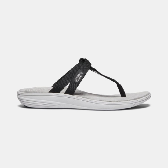 Women's Keen Damaya Flip-Flops Black | AFT-536274