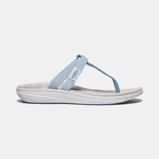 Women's Keen Damaya Flip-Flops Blue | QRM-758206