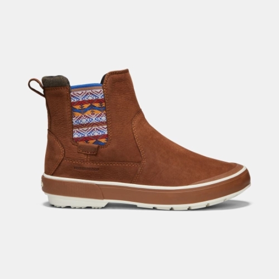 Women's Keen Elsa II Waterproof Chelsea Boots Brown | YGL-015734