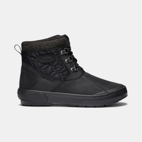 Women's Keen Elsa II Waterproof Quilted Ankle Boots Black | YDG-076985