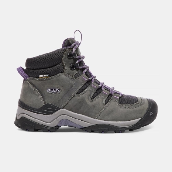 Women's Keen Gypsum II Waterproof Mid Hiking Boots Grey Purple | TUP-380921