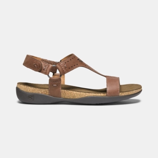 Women's Keen Kaci Ana T-strap Sandals Brown | RVA-324196