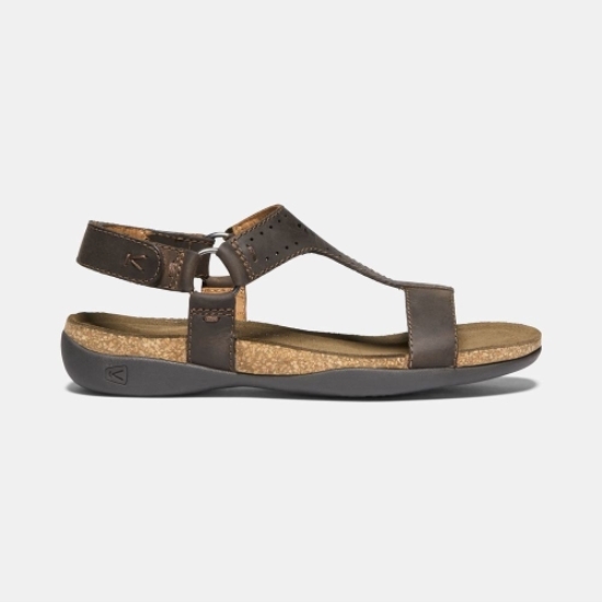 Women's Keen Kaci Ana T-strap Sandals Chocolate | EAM-427085