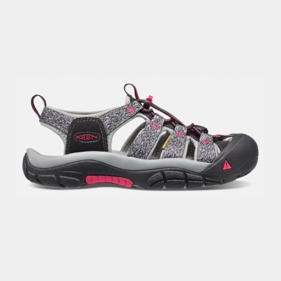 Women's Keen Newport H2 Hiking Sandals Black Rose | GKE-750412