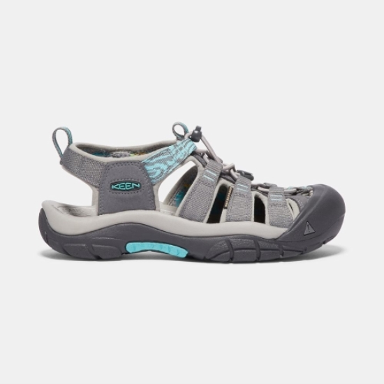 Women's Keen Newport Hydro Hiking Sandals Grey Turquoise | IPO-845639