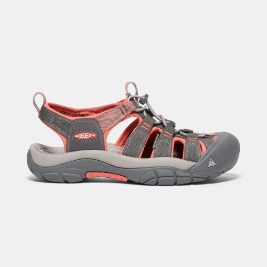 Women's Keen Newport Hydro Hiking Sandals Grey Coral | QCR-415367