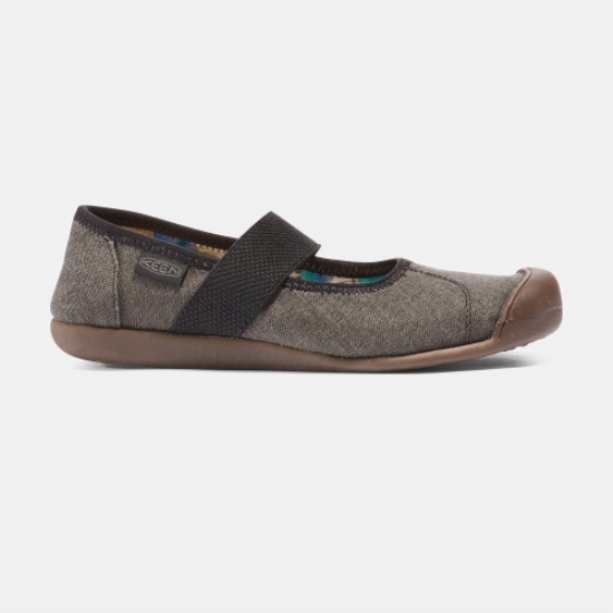 Women's Keen Sienna Canvas Mary Jane Shoes Black | UWD-123094