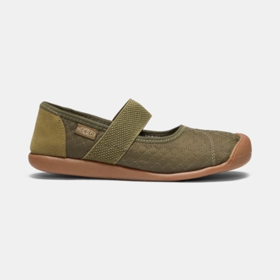 Women's Keen Sienna Quilted Casual Shoes Olive | UKZ-978604