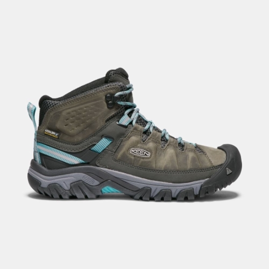 Women's Keen Targhee III Waterproof Mid Hiking Boots Olive Blue | GNA-584029