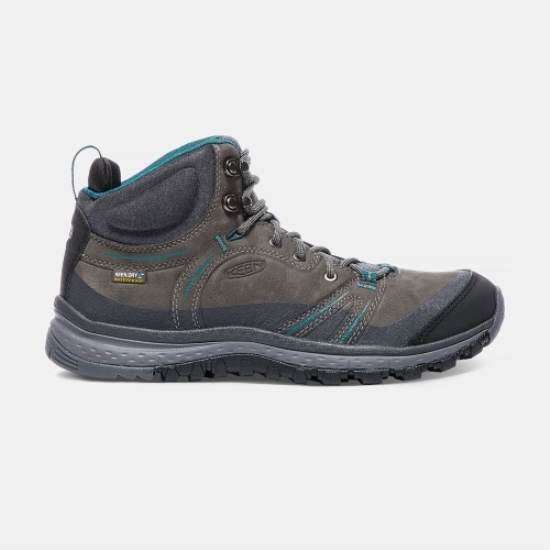 Women's Keen Terradora Leather Waterproof Mid Hiking Boots Deep Grey | TVC-976250