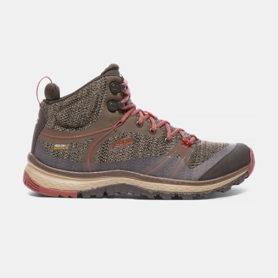 Women's Keen Terradora Waterproof Mid Hiking Boots Brown | OQC-823906