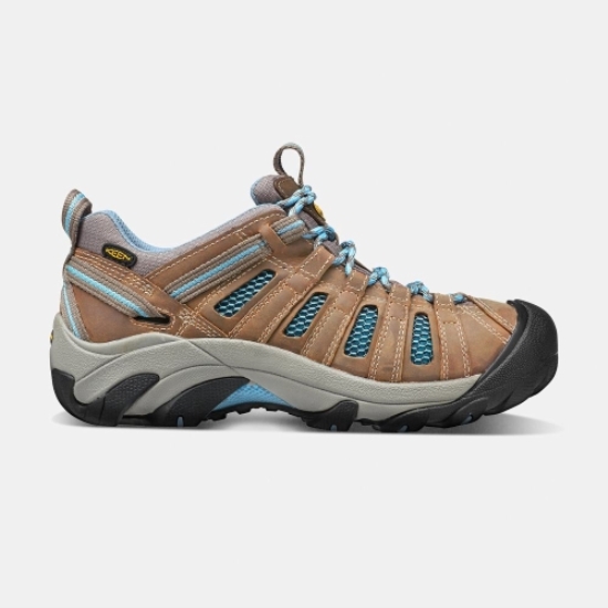 Women's Keen Voyageur Hiking Shoes Brown Blue | HXK-312758